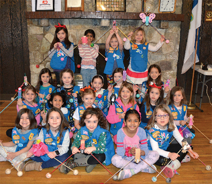 A Daisy group at the Wilmering Scout cabin enjoy activities in Fall 2019.